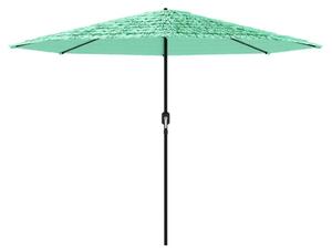 Parasol ogrodowy na stalowym słupku, zielony, 324x324x247 cm