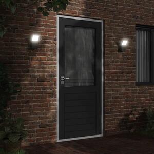 Kinkiety zewnętrzne LED, 2 szt., czarne, odlewane aluminium