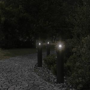Lampa ogrodowa na słupku, z czujnikiem, czarna, 60 cm, stal