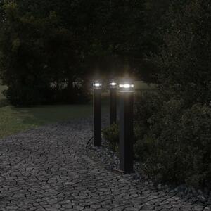 Zewnętrzna lampa stojąca, czarna, 80 cm, aluminium