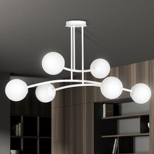 HALLDOR 6 WHITE 1025/6 oryginalna lampa sufitowa biała LOFT szklane mleczne klosze