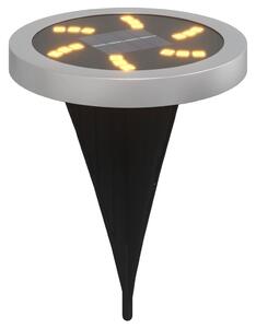 Solarne lampki gruntowe, z kolcami, 12 szt., ciepłe białe