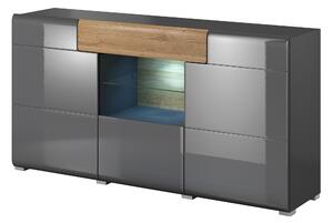 Komoda IBIZA 159 cm do Salonu Sypialni z Szufladą Antracyt