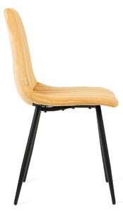 Krzesło GOLICK welurowe musztardowe 44x57x88 cm