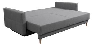Sofa MAGNUS szara z funkcją spania i pojemnikiem na pościel 216x85x91 cm