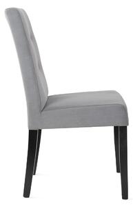 Krzesło ROSET welurowe szare lite drewno /noga czarna