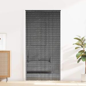Zasłona do drzwi przeciw owadom Ciemnoszara 90x220 cm Bambus