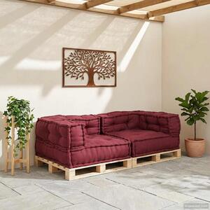 2-osobowa sofa modułowa Bordowy 140x70x36 Tkanina