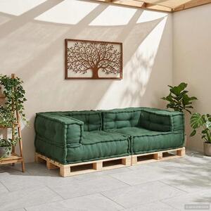 2-osobowa sofa modułowa, zielony, 140x70x36, tkanina