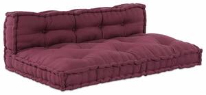 Poduszka do sofy paletowej 2 pcs Bordowy 120 x 80 x 38 cm