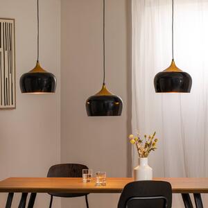 Lampa wisząca Berceste Opviq, możliwość ściemniania, czarny, salon / jadalnia, metal