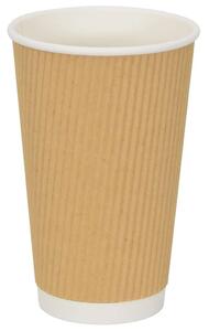 Papierowe kubki, 500 szt., 16oz, 400ml, brązowy