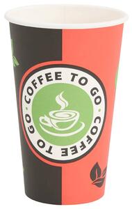 Papierowe kubki, 1000 szt., 16oz, 400ml, czerwony i czarny