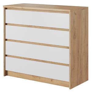 Komoda CELEO 93 cm do Salonu Sypialni Dąb craft złoty