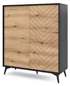 Komoda DIAMANTE 104 cm do Salonu Sypialni Czarny