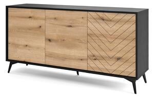Komoda DIAMANTE 154 cm do Salonu Sypialni Czarny