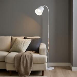 Lampa podłogowa MASTERLED Koko E27 LED 145cm regulowana stojąca biała drewno