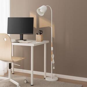 Lampa podłogowa MASTERLED Koko E27 LED 145cm regulowana stojąca biała drewno
