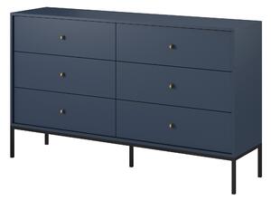 Komoda MONDO 154 cm do Salonu Sypialni 6 Szuflad Odcienie granatowego
