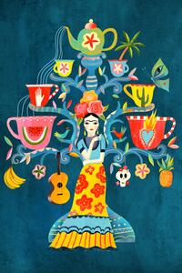 Ilustracja Frida Mexican Tree of Life, Uta Krogmann