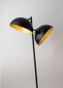 Lampa podłogowa pochylona biała dwie czarno-złote kopuły 2xE27 15W Sfera Sigma Lighting