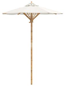 Parasolka ogrodowa Kremowa biel Ø 150 x 210 cm Bambus