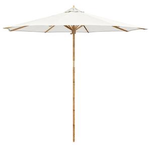 Parasolka ogrodowa Kremowa biel Ø 270 x 260 cm Bambus