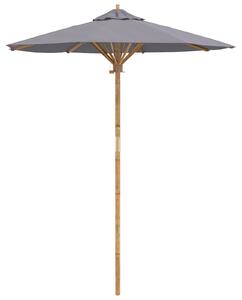Parasolka ogrodowa Ciemnoszary Ø 180 x 230 cm Bambus