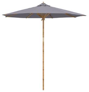 Parasolka ogrodowa Ciemnoszary Ø 240 x 260 cm Bambus