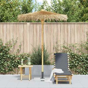 Parasol Tiki z baldachimem z liści bananowca, 150 cm, bambus