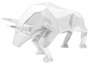 Rzeźba byka Srebrny 74 x 23 x 30 cm Aluminium
