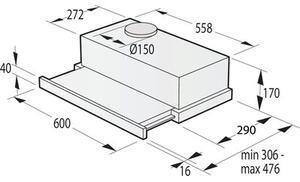 Okap GORENJE TH64E3SGB Stalowo-czarny