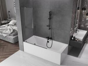 Mexen Velar parawan nawannowy 2-skrzydłowy rozsuwany 120 x 150 cm, transparent, gun metal - 896-120-000-01-95