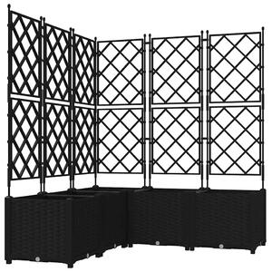 Doniczka ogrodowa 5 pcs Czarny 120 x 120 x 143 cm