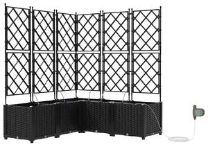 Doniczka ogrodowa 5 pcs Czarny 120 x 120 x 142 cm