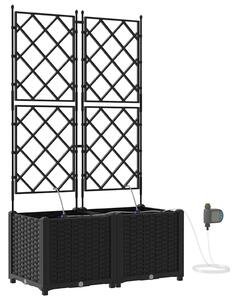 Doniczka ogrodowa 2 pcs Czarny 80 x 40 x 142 cm