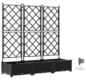 Doniczka ogrodowa 3 pcs Czarny 120 x 40 x 126 cm
