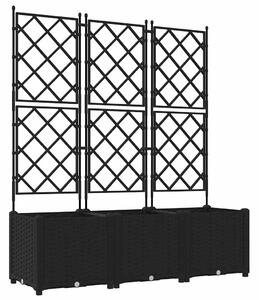 Doniczka ogrodowa 3 pcs Czarny 120 x 40 x 143 cm