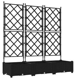 Doniczka ogrodowa 3 pcs Czarny 120 x 40 x 125,5 cm