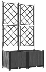 Doniczka ogrodowa 2 pcs Czarny 80 x 40 x 143 cm