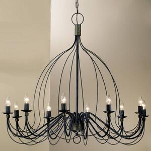 Kögl Żyrandol Filo, możliwość ściemniania, niebieski, salon / jadalnia, metal, antyczny