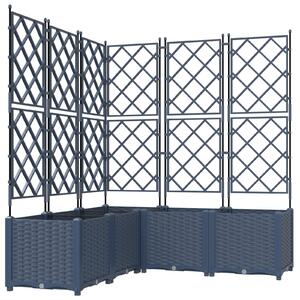 Doniczka ogrodowa 5 pcs Szary 120 x 120 x 143 cm