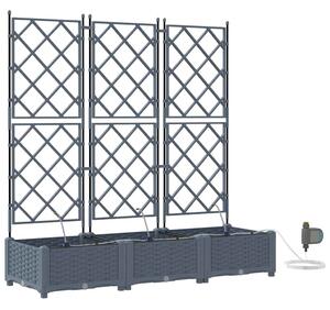Doniczka ogrodowa 3 pcs Jasnoszary 120 x 40 x 126 cm