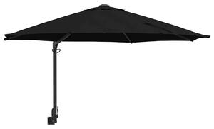 Parasolka ogrodowa Czarny 248 x 248 x 148 cm Poliester i Stal