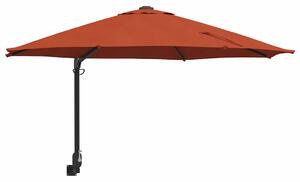Parasolka ogrodowa terakota 248 x 248 x 148 cm Poliester i Stal