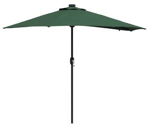 Parasolka ogrodowa Zielony 294 x 150 x 223 cm Poliester i Stal