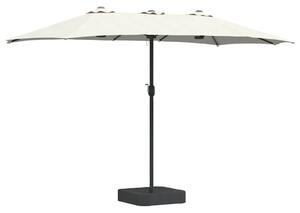 Parasolka ogrodowa piaskowy 385 x 209 x 244 cm Poliester i Stal