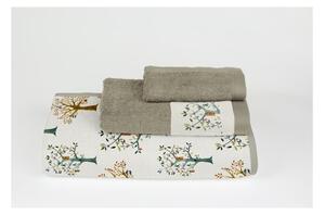 Komplet 3 ręczników z bawełny i mikrowłókna Surdic Trees