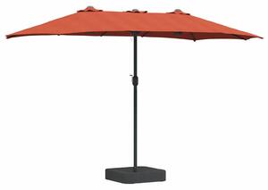 Parasolka ogrodowa terakota 385 x 209 x 244 cm Poliester i Stal