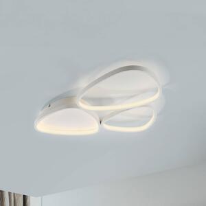 JUST LIGHT. GmbH Lampa sufitowa LED Pebbles, możliwość ściemniania, biały / opal, przedpokój, metal, nowoczesny